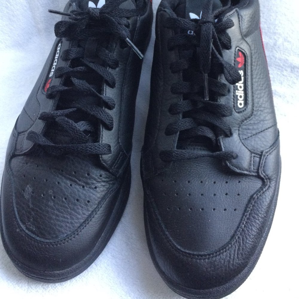 Adidas Men's Black Leather Continental 80 Shoes